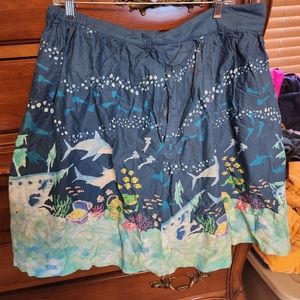 Modcloth sealife skirt 1x 🦈🪼